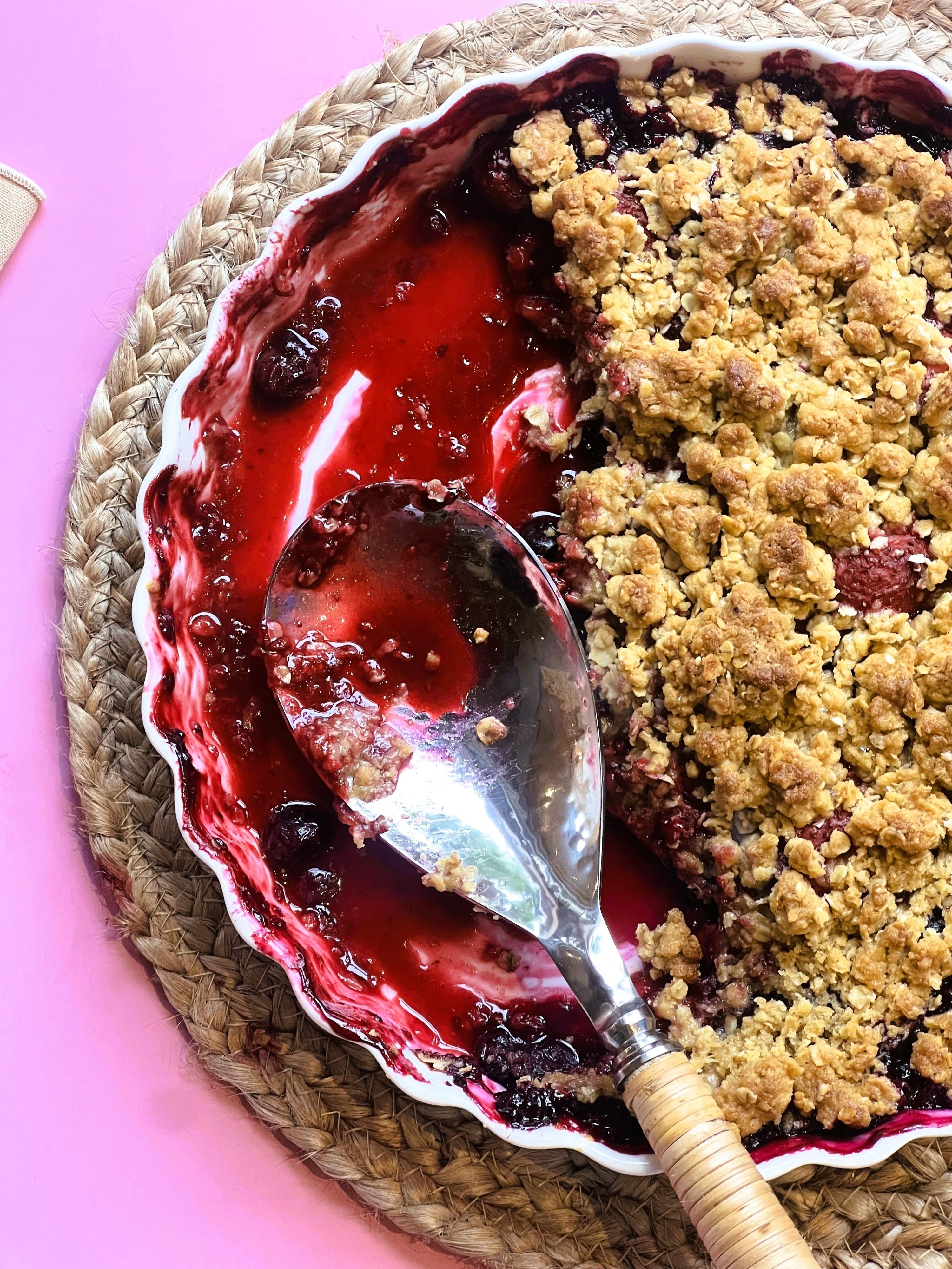 Cosy Winter Mixed Berry Crumble